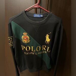 Polo by Ralph Lauren Black and Gold Crewneck Sweater